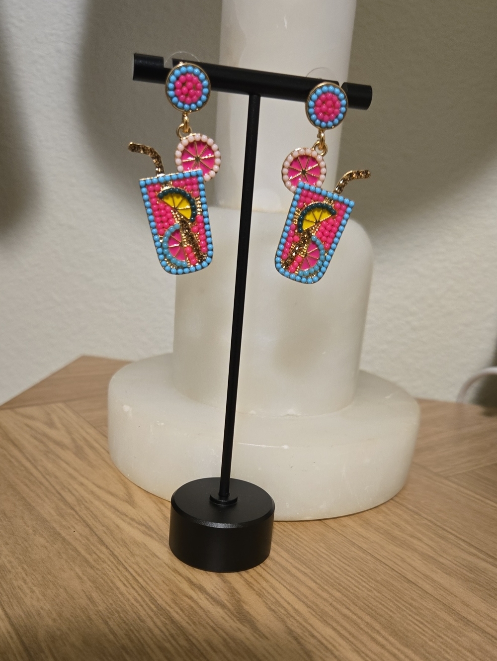 Bright Pink Earrings NWOT